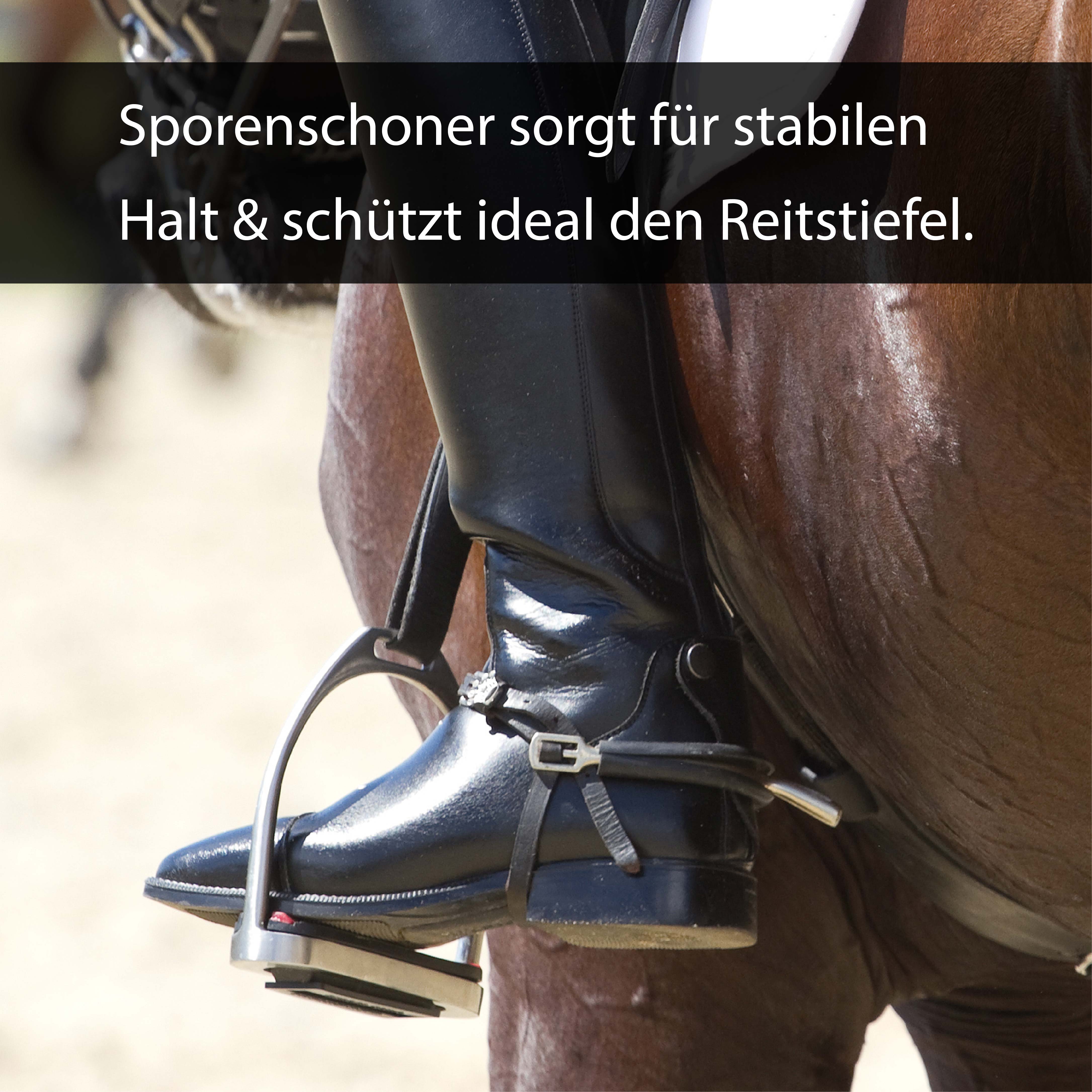 Sporenschutz aus Gummi 2 Stück in schwarz